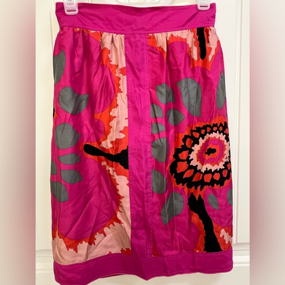 Missoni M Floral Pink Silk Skirt